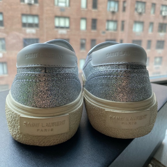 YSL silver glitter Skate slip on sneakers - Picture 4 of 4